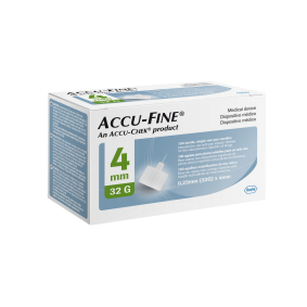 Agulhas Accu-Fine Roche 4 mm com 100 unidades