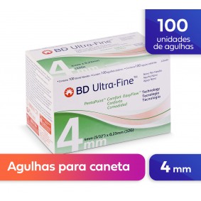 Agulhas BD Ultra Fine III 4mm Pentapoints com 100 unid.