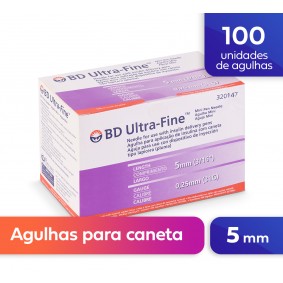 Agulhas BD Ultra Fine III 5mm com 100 unid.