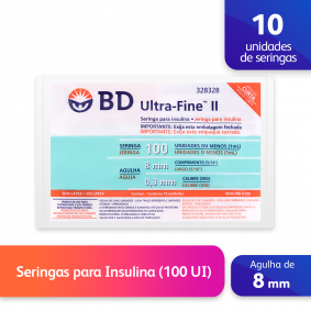 Seringa Insulina BD 1cc 8mm (pct. com 10) - cod. 328328