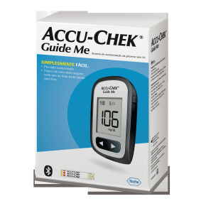Kit Accu Chek Guide Me com 10 tiras-teste