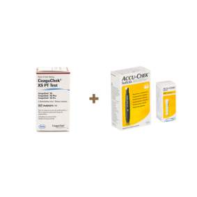 CoaguChek XS - Caixa c/ 06 tiras teste + Lancetador Softclix