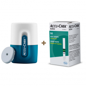  Accu-Chek SmartGuide - Sensor + Accu-Chek Active com 50 tiras