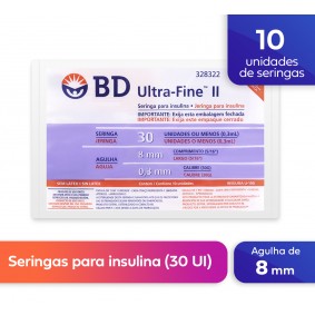 Seringa Insulina BD 0,3cc 8mm (pct. com10) - cod. 328322